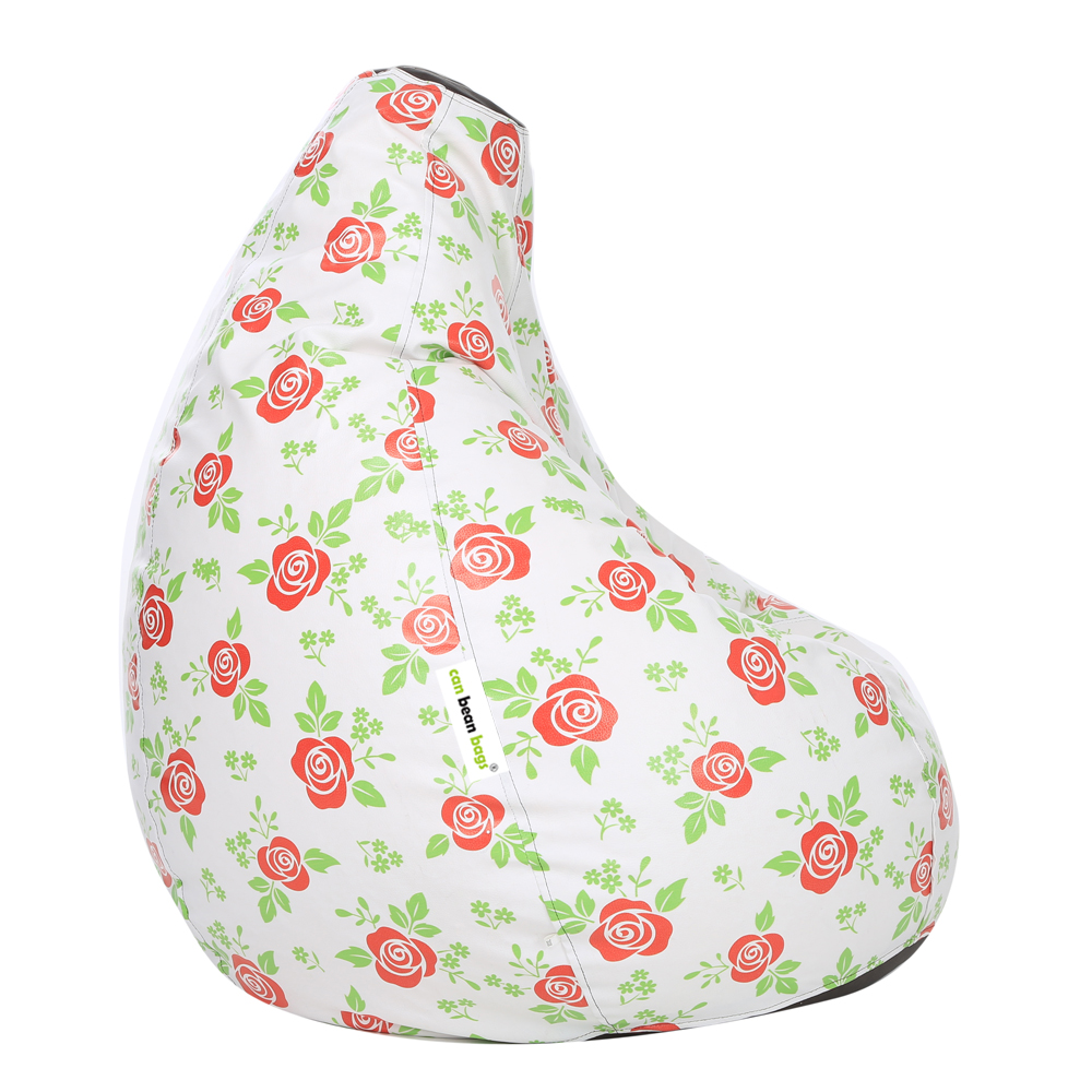Orka Digital Printed XXXL Bean Bag Cover Without Beans (Red Rose) view 5
